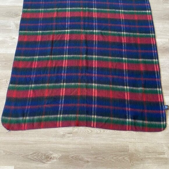 Vintage Ralph Lauren Plaid Blanket Throw Scarf 100% Acrylic - Picture 3 of 10